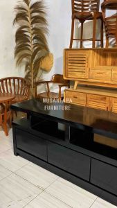 rak tv minimalis jati harga termurah meja tv retro jati