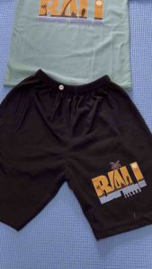 SETELAN KAOS OBLONG DAN CELANA PENDEK ANAK USIA1-10TAHUN SABLON tulisan bali island BAHAN 100%KATUN