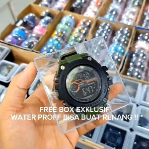 Jam Digital Sporty Premium Free Box // Jam Tangan Digital Pria Original Tahan Air Terlariss Mewah Elegan sporty Dijamin Sesuai Foto Cod Bayar Di tempat
