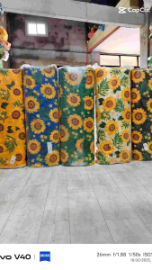 sun flower design fabric sold per yard  perfect for curtain 36 inches by 60 inches