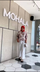 Celana Wanita Jeans Kulot Warna Hitam Putih Pinggang Full Karet Standar & Jumbo