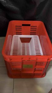 Heavy duty plate crate Alatone stackable plate organizer with white dividers suitable for Catering and Restaurant