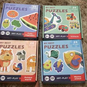 Đồ chơi trẻ em đồ chơi giáo dục montessori đồ chơi ghép hình 2 mảnh với 24 hình ngộ nghĩnh giúp phát triển trí tuệ