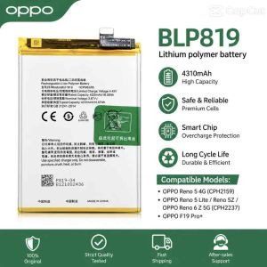 BLP819 Battery for OPPO Reno 5 4G CPH2159 Reno 5 Lite Reno 5Z Reno 6Z 5G CPH2237 F19 Pro+ 4310mAh Replacement Battery