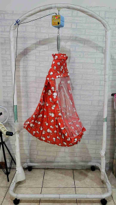 1Kg Ayunan Listrik Otomatis Happy Baby dengan Musik dan Timer - Termasuk 5 Pegangan