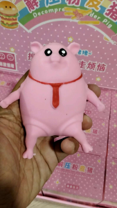 หมูยืด หมูสกุชชี่ หมูนิ่ม หมูของเล่น ตุ๊กตาชมพู น่ารัก
