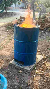 เตาเผาขยะชีวมวล เตา2ชั้น เผาไม้ดีเยี่ยม