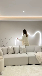 Paket Promo lampu Led Neon Flek220V Ukuran12345meter+soket lampu kamar detak jantung Lampu Aestetic