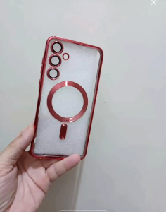 Samsung Galaxy A16 5G Softcase Magsafe Magnetic Chrome Casing Cover Wireless Pengisian Nirkabel Bahan Silikon Transparan