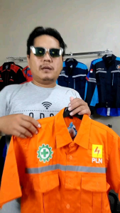 kemeja pandek pln oren