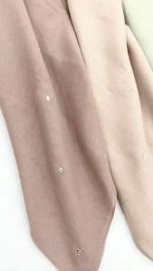 BELLE Bawal Charm Cotton Bidang 45 Design 4 - Charm Luxe Series Heart Tudung Bawal Cotton Manik Charm - IMANI SCARF