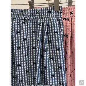 new arrivals womens casual square pants  /checker design square pants without poket xs-XL
