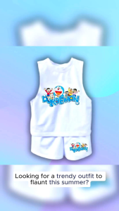 CARTOONS Trendy Muscle tee Terno for kids Cute muscle tee short prints sublimation|Kids tops & short