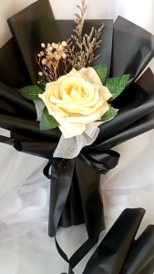 Buket Bunga Kering & Flanel: Hadiah Wisuda, Kado Ultah Estetik & Anniversary