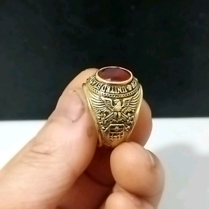 Nhẫn Mỹ Không Quân 1959 hợp kim đính đá đỏ hãng Joster