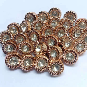 720pcs Kancing Baju Jamur Permata Bungabul emas bulat segi delapan/Diameter 10mm/1cm