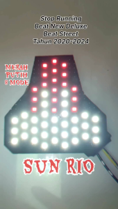 MERAHPUTIH/Lampu Stop Running Beat New Deluxe Beat Street Beat CBS 2020-2024 / Stoplamp Running Beat New All Beat Tahun 2020-2024 8 Mode