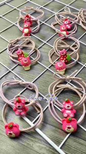 Dây Buộc Tóc Dây Cột Tóc Hình Gấu Dâu Dễ Thương Hot Trend  Phong Cách Hàn Quốc
