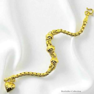 สร้อยข้อมือหุ้มทองคำแท้หนาพิเศษเกรดพรีเมี่ยม นน.1 บาท