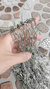 Dây xích sắt mạ kẽm Phi 2mm - Mắt xích 21x7mm (Giá/1 mét dây)