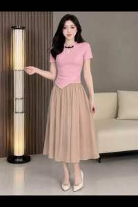 Áo thun nữ kiểu Trung Hoa hiện đại Freesize 35kg - 55kg - áo ôm dáng phối nút thắt cổ cách điệu phong cách tiểu thư