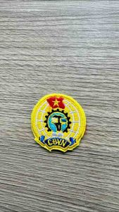 Logo Công Đoàn Việt Nam Logo CĐVN thêu kích thước 4cm ủi lên áo sơ mi áo thun(có keo sẵn)