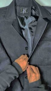 (COD) Jas Blazer Denim pria dewasa new fashion navy-M