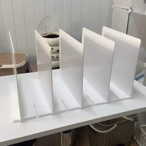 Clear Acrylic Adjustable Dividers Closet Bag Organizer Multipurpose Handbag Purse Files Book Storage