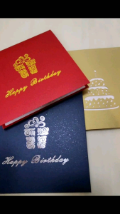 🎂𝕄𝕤𝕚𝕒 𝕤𝕥𝕠𝕔𝕜🎂3D Birthday card/3D cake music light/pop up cake wish card/sound voice record 立体蛋糕音乐灯光录音生日卡