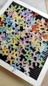 5pcs manik luxury balon motif anjing pudle doggy