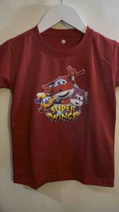 Tshirt kids kaos oblong sablon karakter SUPER WING anak usia 1-12tahun cewek cowok