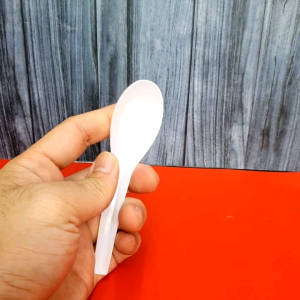 Sendok Bebek Plastik Putih Susu / Bening ANTI PATAH kualitas PREMIUM / BAHAN KOKOH / ANTI JAMUR