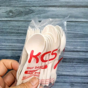 Sendok Teh KCS / Sendok STG PUTIH SUSU ANTI PATAH kualitas Premium 1 pack isi 50 pcs