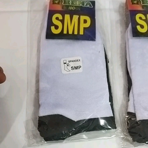 1PASANG kaos kaki SMP putih polos telapak hitam harga si super murah