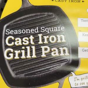 Lodge 10.5 in. Cast Iron Grill Pan in Black
