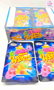 30pcs SOUR GLOW WORM GUMMY CANDY/loot bag fillers /paninda /giveaways/party favors.