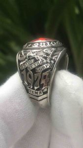 Nhẩn Mỹ bạc quân đội 1974-đính đá mo láng-cực đẹp chính hảng