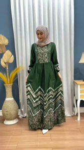 Gamis SM R Zigzag - Gamis Twill Premium | Size S-XXL Gamis Twill Batik Pekalongan