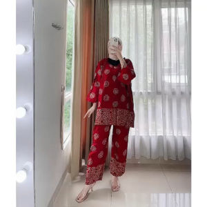 NJMB005 | SETELAN CELANA PANJANG BATIK CAP SUPER JUMBO BUSUI RESLITING