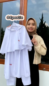 Gamis Anak Putih Bersih Polos Untuk Manasik / Baju Muslim Anak Perempuan Manasik Haji