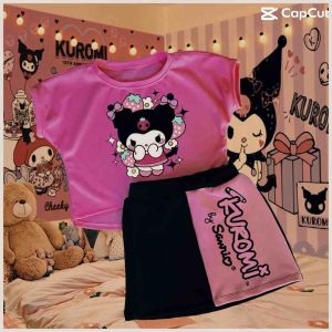 MALL QUALITY pink kuromi terno sets for kids age 1-15 years old