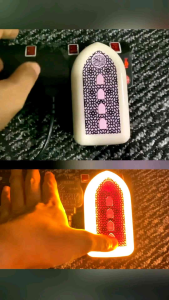 Speaker Zikir Murottal Al-Quran Portable dengan level kecerahan lampu LED dan volume suara