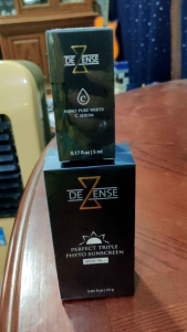 เดอเซนซ นาโน เพียวไวท์ ซีเซรั่ม คู่กับกันแดด เดอร์เซนซ