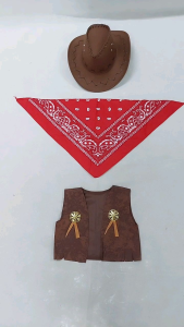 READY STOCK Adult Kids Children Cowboy Costume Vest Wild Wild West America Costume Story Book Movie Character