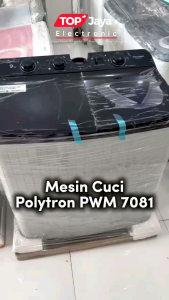 MESIN CUCI POLYTRON 7KG TWIN TUB/POLYTRON 2 TABUNG 7KG PWM-7081Y NEW SERIES