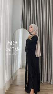 MOA KAFTAN Cantik Bahan Ceruty Premium Kaftan Lebaran Kondangan Murah 2024