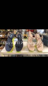 Giày sandal Nữ Quai xỏ ngón Xinh Xắn S517 màu đen và màu kem thịnh hành - GIÀY GIAVY (size nữ 35-36-37-38-39 quai xỏ ngón thời trang dễ mang fom thoải mái đế không trơn trượt cao tầm 1cm)