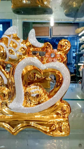 pajangan keramik ikan love mewah / pajangan keramik antik / pajangan lemari kaca / keramik hias import / dekorasi rumah