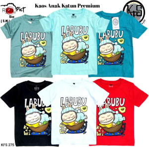 KFS 275 Atasan Baju Anak Perempuan Kaos Boneka Labubu Kiwi Katun