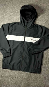 Jacket Running Vintage Black Outdoor Pria Wanita